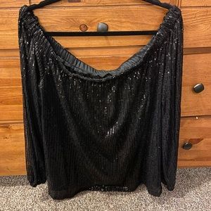 Off the Shoulder Sequin Top